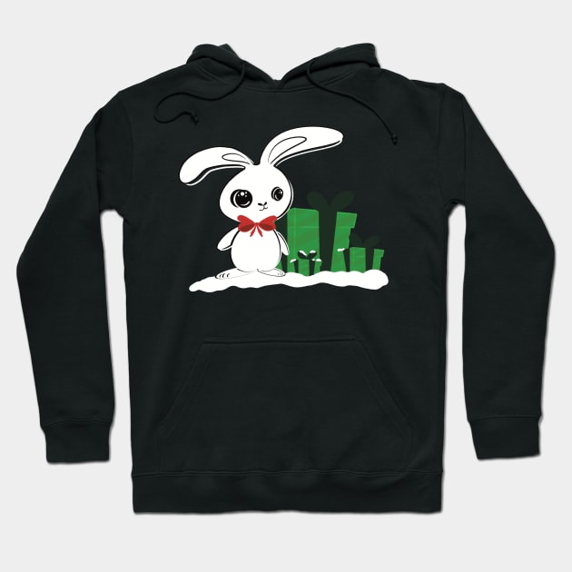 White rabbit Hoodie by Xatutik-Art